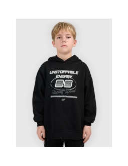 Bluza dresowa loose z kapturem chłopięca 4f 4fjrss26tswsm2814-20s