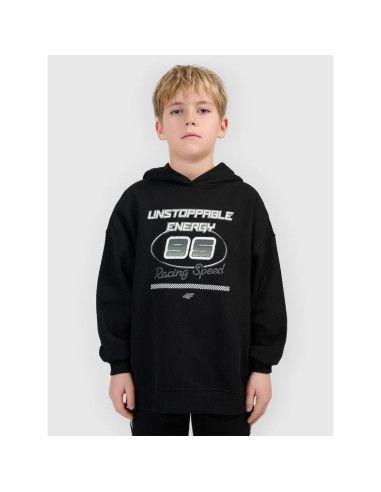Bluza dresowa loose z kapturem chłopięca 4f 4fjrss26tswsm2814-20s