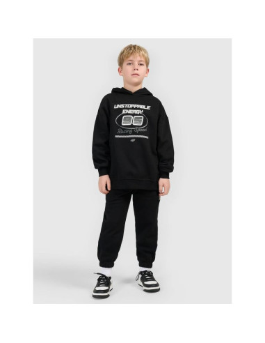 Bluza dresowa loose z kapturem chłopięca 4f 4fjrss26tswsm2814-20s