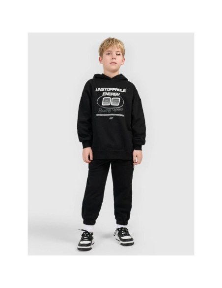 Bluza dresowa loose z kapturem chłopięca 4f 4fjrss26tswsm2814-20s