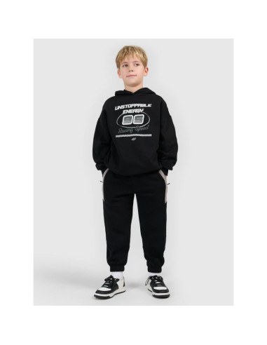 Bluza dresowa loose z kapturem chłopięca 4f 4fjrss26tswsm2814-20s