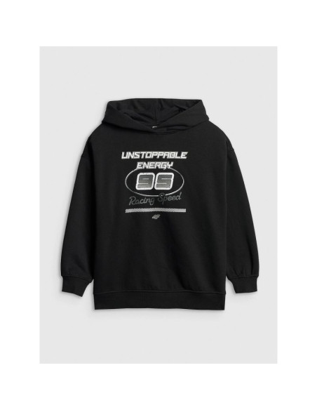 Bluza dresowa loose z kapturem chłopięca 4f 4fjrss26tswsm2814-20s