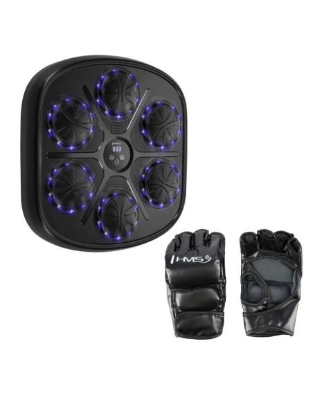 Tb03 elektroniczna tarcza bokserska bluetooth z muzyką i rękawicami hms