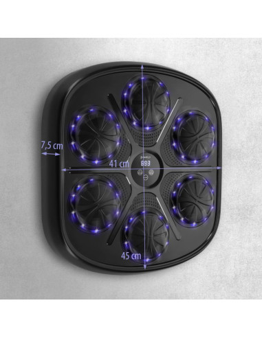 Tb03 elektroniczna tarcza bokserska bluetooth z muzyką i rękawicami hms