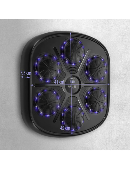 Tb03 elektroniczna tarcza bokserska bluetooth z muzyką i rękawicami hms
