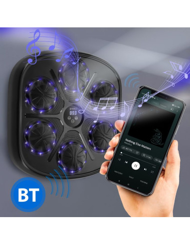 Tb03 elektroniczna tarcza bokserska bluetooth z muzyką i rękawicami hms