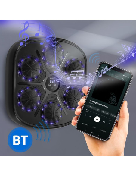 Tb03 elektroniczna tarcza bokserska bluetooth z muzyką i rękawicami hms
