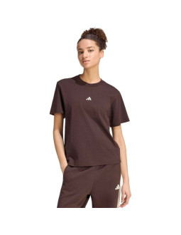 Koszulka damska adidas essentials small logo brązowa kx0795