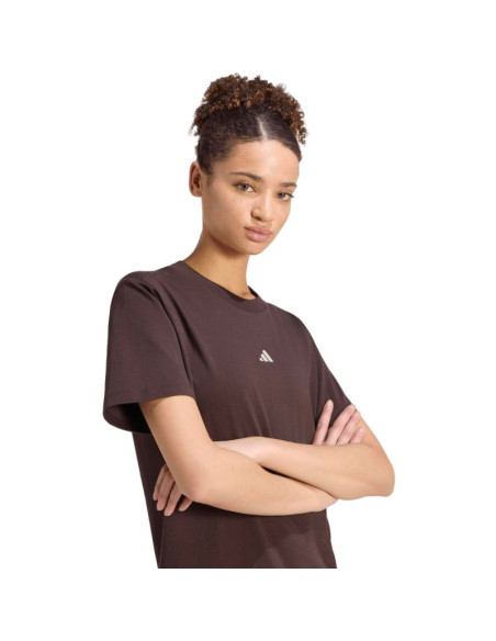 Koszulka damska adidas essentials small logo brązowa kx0795