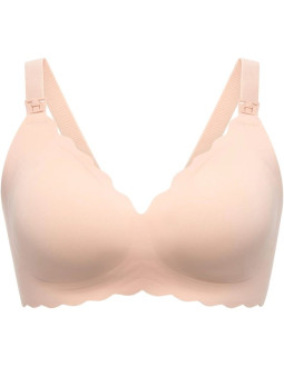 Momcozy yn46 (l) | bezszwowy kwiatowy biustonosz do karmienia push-up | cielisty floral