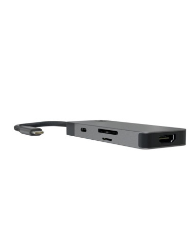 Green cell hub usb-c adapter gc connect 7w1 (3xusb 3.1, hdmi 4k 60hz, usb-c pd 85w, microsd/sd)