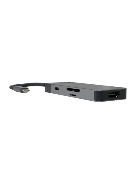 Green cell hub usb-c adapter gc connect 7w1 (3xusb 3.1, hdmi 4k 60hz, usb-c pd 85w, microsd/sd)