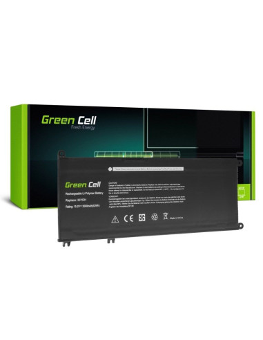 Green cell bateria de138 33ydh do dell inspiron g3 3579 3779 g5 5587 g7 7588 7577 7779 latitude 3480 3490 3590 3400mah 15.2v