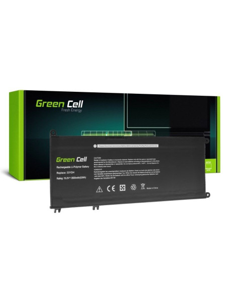 Green cell bateria de138 33ydh do dell inspiron g3 3579 3779 g5 5587 g7 7588 7577 7779 latitude 3480 3490 3590 3400mah 15.2v