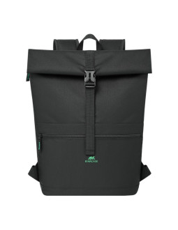 Rivacase gremio plecak city backpack czarny poliester, przetworzony politereftalan etylenu (rpet)