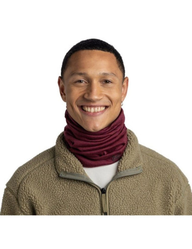 Bandana buff merino midweight melange tibetan red