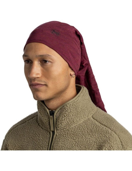 Bandana buff merino midweight melange tibetan red