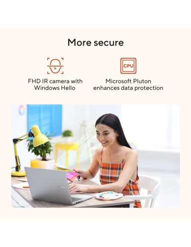 Asus vivobook 16 m1607ka-mb164w ryzen ai 5 330 16.0"wuxga ips-level panel 60hz 300nits ag 16gb ddr5 ssd512 radeon graphics wlan+