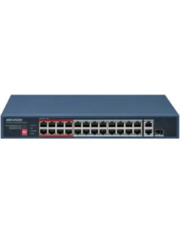 Przełącznik poe 24 portów hikvision ds-3e0326p-e/m(c) fast ethernet unmanaged