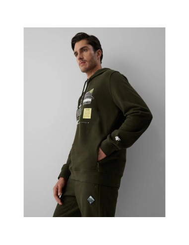 Bluza dresowa regular z kapturem męska 4f 4fraw26tswsm3162-43s