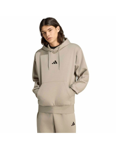 Bluza męska adidas essentials feelcozy hoodie beżowa kf2361