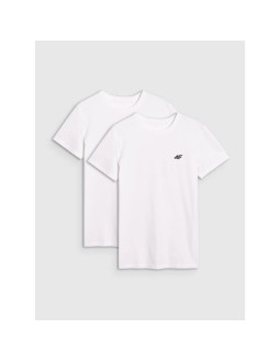 T-shirt slim gładki męski (2-pack) męski 4f 4frmm00ttshm3068-10s