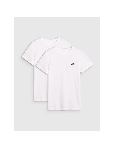T-shirt slim gładki męski (2-pack) męski 4f 4frmm00ttshm3068-10s