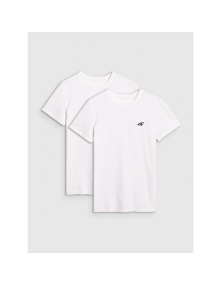 T-shirt slim gładki męski (2-pack) męski 4f 4frmm00ttshm3068-10s