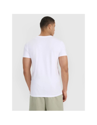T-shirt slim gładki męski (2-pack) męski 4f 4frmm00ttshm3068-10s