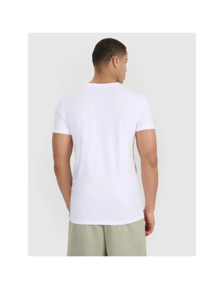 T-shirt slim gładki męski (2-pack) męski 4f 4frmm00ttshm3068-10s