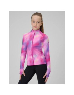 Bluza sportowa slim bez kaptura dziewczęca  4f 4fjrss26tfswf0988-90a