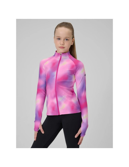 Bluza sportowa slim bez kaptura dziewczęca  4f 4fjrss26tfswf0988-90a
