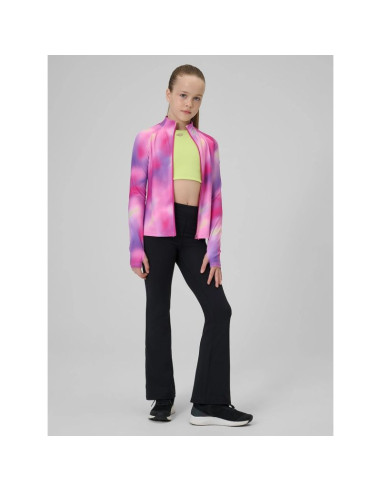 Bluza sportowa slim bez kaptura dziewczęca  4f 4fjrss26tfswf0988-90a