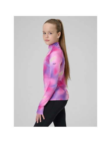 Bluza sportowa slim bez kaptura dziewczęca  4f 4fjrss26tfswf0988-90a