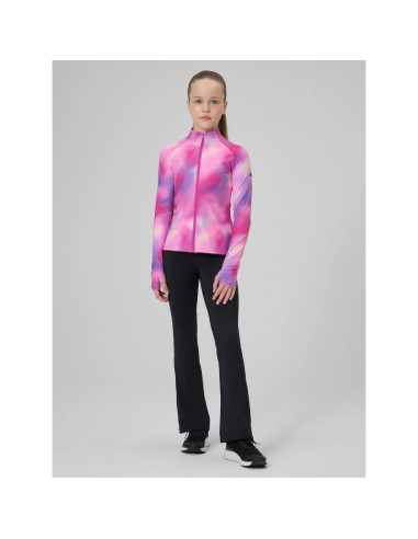 Bluza sportowa slim bez kaptura dziewczęca  4f 4fjrss26tfswf0988-90a