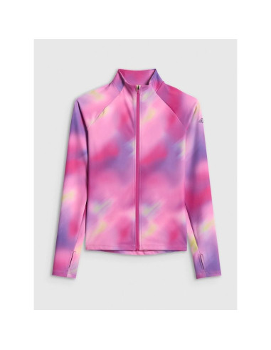 Bluza sportowa slim bez kaptura dziewczęca  4f 4fjrss26tfswf0988-90a