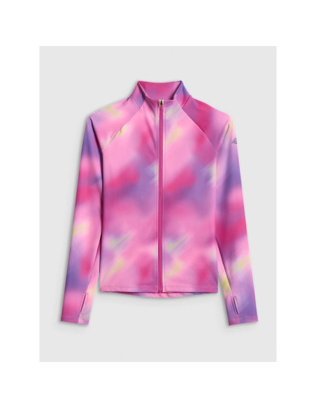 Bluza sportowa slim bez kaptura dziewczęca  4f 4fjrss26tfswf0988-90a