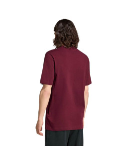 Koszulka męska adidas essentials small logo single jersey bordowa kf2403 2