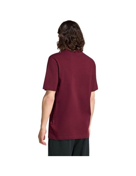 Koszulka męska adidas essentials small logo single jersey bordowa kf2403