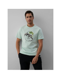 T-shirt regular z nadrukiem męski 4f 4fkaw26ttshm4474-47s