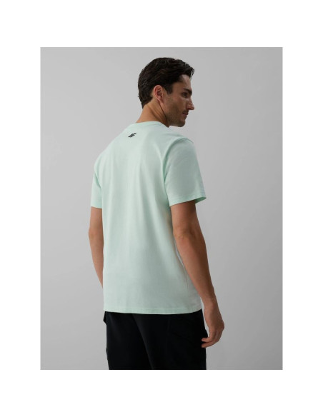T-shirt regular z nadrukiem męski 4f 4fkaw26ttshm4474-47s