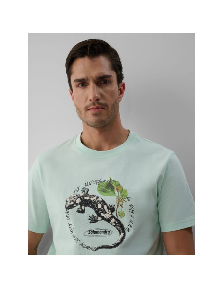 T-shirt regular z nadrukiem męski 4f 4fkaw26ttshm4474-47s
