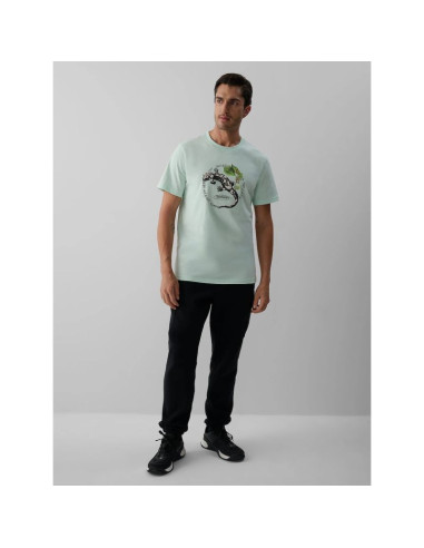 T-shirt regular z nadrukiem męski 4f 4fkaw26ttshm4474-47s