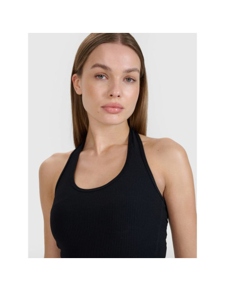 Crop top slim gładki damski 4f | anna lewandowska 4f 4falsss25tslef215-20s