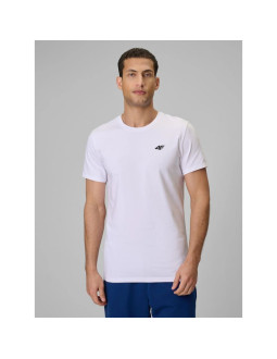 T-shirt slim gładki męski 4f 4frmm00ttshm4193-10s
