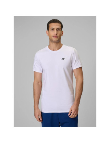 T-shirt slim gładki męski 4f 4frmm00ttshm4193-10s