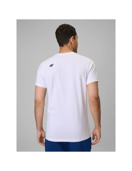 T-shirt slim gładki męski 4f 4frmm00ttshm4193-10s