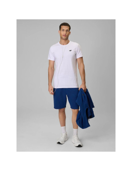 T-shirt slim gładki męski 4f 4frmm00ttshm4193-10s