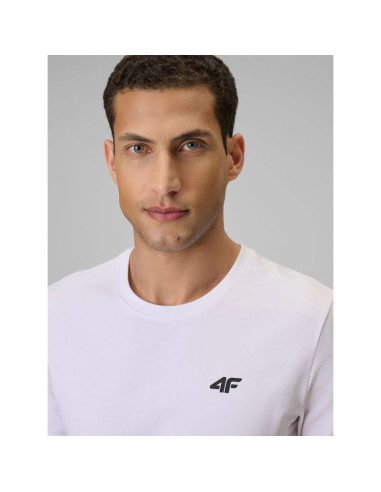 T-shirt slim gładki męski 4f 4frmm00ttshm4193-10s