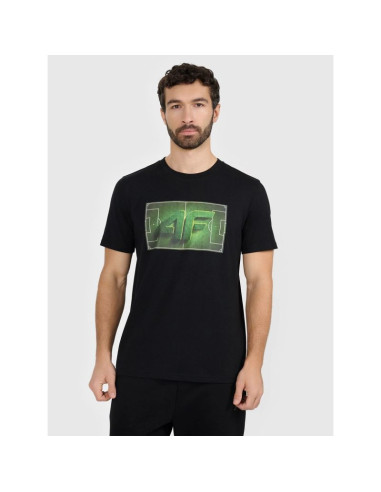 T-shirt regular z nadrukiem męski 4f 4fraw25ttshm3612-20s